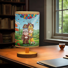 Load image into Gallery viewer, Personalized Mouse Table Lamp with Wood Base for Couples Gift