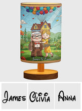 Load image into Gallery viewer, Personalized Mouse Table Lamp with Wood Base for Couples Gift