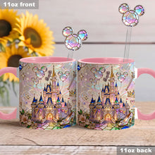 Load image into Gallery viewer, Personalized Magical Castle Mouse Set Accent Mug & Stirrer Gift