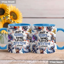 Load image into Gallery viewer, Personalized Accent Mug with Fun Stitch Design for Girls