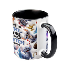 Load image into Gallery viewer, Personalized Accent Mug with Fun Stitch Design for Girls