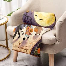 Load image into Gallery viewer, Personalized Spooky Characters Blanket Gift for Movie Fans