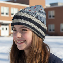 Load image into Gallery viewer, Personalized Mouse Beanie Hat with Patches for Mom & Kids - Winter Gift