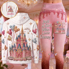 Load image into Gallery viewer, Personalized Disney Mouse Hoodie and Leggings Set for Girls