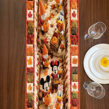 Load image into Gallery viewer, Custom Name Autumn Vibes Quilt Table Runner for Family Gift