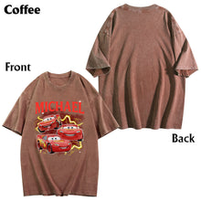 Load image into Gallery viewer, Personalized Cars Wash T-shirt Custom Name Gift for Kids