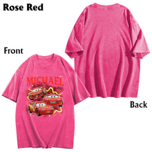 Load image into Gallery viewer, Personalized Cars Wash T-shirt Custom Name Gift for Kids