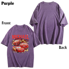 Load image into Gallery viewer, Personalized Cars Wash T-shirt Custom Name Gift for Kids