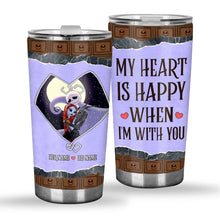 Load image into Gallery viewer, Personalized Couple Tumbler My Heart Is Happy Gift