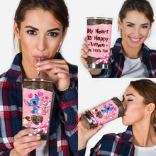 Load image into Gallery viewer, Personalized Couple Tumbler My Heart Is Happy Gift for Partner