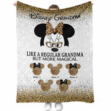 Load image into Gallery viewer, Personalized Disney Grandma Blanket Custom Names Gift for Mother's Day