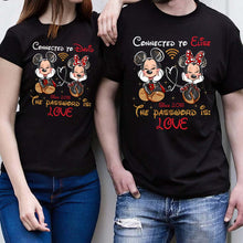 Load image into Gallery viewer, Personalized Couple T-shirt and Hoodie with Custom Names & Year