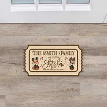 Load image into Gallery viewer, Personalized Mouse Shaped Doormat Custom Family Name Fun Gift