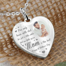 Load image into Gallery viewer, Personalized Mother's Day Heart Pendant Necklace with Photo & Engraving