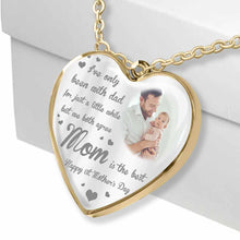 Load image into Gallery viewer, Personalized Mother's Day Heart Pendant Necklace with Photo & Engraving