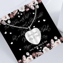 Load image into Gallery viewer, Personalized Mother's Day Heart Pendant Necklace with Photo & Engraving