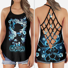 Load image into Gallery viewer, Personalized Ohana Cross Tank Top Unique Summer Gift