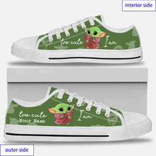 Load image into Gallery viewer, Personalized Too Cute Low Top Shoes Custom Name Gift
