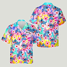 Load image into Gallery viewer, Personalized Hawaiian Shirt with Stitch Design for Him | Ohana Gift