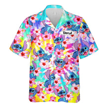 Load image into Gallery viewer, Personalized Hawaiian Shirt with Stitch Design for Him | Ohana Gift