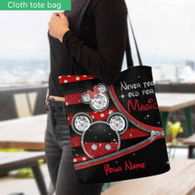 Load image into Gallery viewer, Personalized Magical Mouse Ears Tote Bag Custom Name Gift