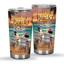 Load image into Gallery viewer, Personalized Beach-themed Tumbler Custom Design Gift for Couples