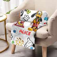 Load image into Gallery viewer, Personalized Disney Mouse Blanket Custom Name Gift for Kids