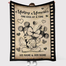 Load image into Gallery viewer, Personalized Mouse Blanket Making Memories Gift for Couple