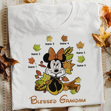 Load image into Gallery viewer, Personalized Blessed Grandma T-Shirt & Hoodie with Custom Names