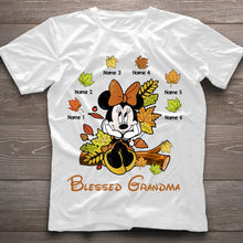 Load image into Gallery viewer, Personalized Blessed Grandma T-Shirt & Hoodie with Custom Names
