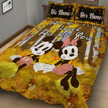 Load image into Gallery viewer, Personalized Mouse Quilt Set All of Me Loves All of You Gift