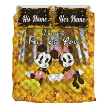Load image into Gallery viewer, Personalized Mouse Quilt Set All of Me Loves All of You Gift