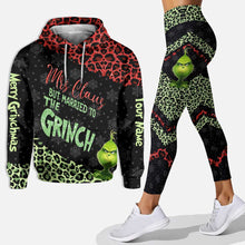 Load image into Gallery viewer, Personalized Grinch Couple Hoodie and Leggings Set for Christmas