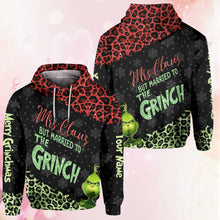 Load image into Gallery viewer, Personalized Grinch Couple Hoodie and Leggings Set for Christmas