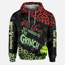 Load image into Gallery viewer, Personalized Grinch Couple Hoodie and Leggings Set for Christmas