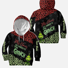 Load image into Gallery viewer, Personalized Grinch Couple Hoodie and Leggings Set for Christmas
