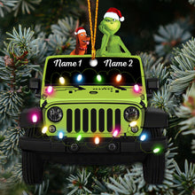 Load image into Gallery viewer, Personalized Christmas Car Ornament Custom Names Double-Sided Gift