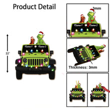 Load image into Gallery viewer, Personalized Christmas Car Ornament Custom Names Double-Sided Gift