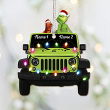 Load image into Gallery viewer, Personalized Christmas Car Ornament Custom Names Double-Sided Gift