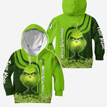 Load image into Gallery viewer, Personalized Christmas Hoodie and Leggings Grinch Design Gift