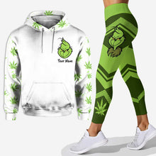 Load image into Gallery viewer, Personalized Christmas Weed Hoodie & Leggings Set for Adults