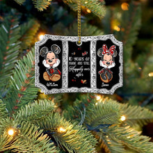 Load image into Gallery viewer, Personalized Christmas Mouse Ornament Double-Sided Aluminum Gift for Couples