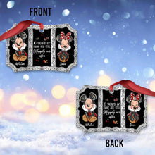 Load image into Gallery viewer, Personalized Christmas Mouse Ornament Double-Sided Aluminum Gift for Couples