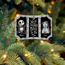 Load image into Gallery viewer, Personalized Christmas Nightmare Scalloped Aluminium Ornament Gift for Couples