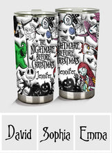 Load image into Gallery viewer, Personalized Nightmare Before Christmas Tumbler Custom Name Gift for Halloween & Christmas