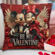 Load image into Gallery viewer, Personalized Valentine's Mouse Throw Pillow with Names