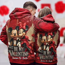 Load image into Gallery viewer, Personalized Valentine Mickey & Minnie All Over Shirt for Couples