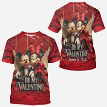 Load image into Gallery viewer, Personalized Valentine Mickey & Minnie All Over Shirt for Couples