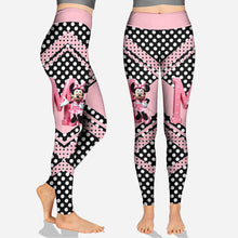 Load image into Gallery viewer, Personalized Pink Mouse Hoodie & Leggings Set for Girls