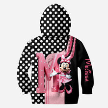 Load image into Gallery viewer, Personalized Pink Mouse Hoodie & Leggings Set for Girls